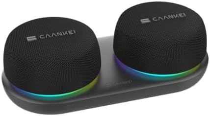 Caankei Magnetic Mini Bluetooth Speaker 5.3 – Wireless Portable Speaker with HiFi Stereo Sound, TWS Dual Pairing, Loud Bass, Compact Design for Travel, Outdoor & Home Use