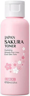 LAIKOU Sakura Facial Toner 100ml with Niacinamide & Hyaluronic Acid – Hydrating Toner for Uneven Looking Skin – Refreshing Face & Neck Toner for Radiant Glow