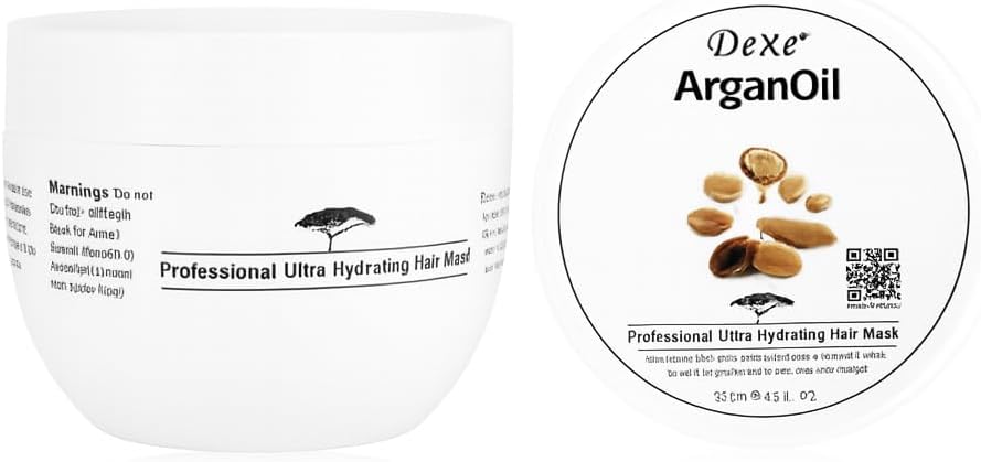 Argan Oil Ultra Hydrating Hair Mask - Moroccan Oil Hair mask for frizzy dry hair, Damaged, Brittle Hair. Sulphate Free Conditioning Hair Mask for Shine & Smoothness, 250ml
