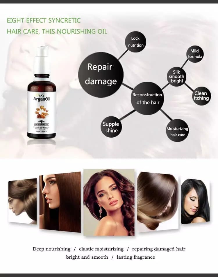 100% Pure Argan Oil 50 ml –For Hair, Skin, Face, Nails & Scalp – Lightweight, Fast Absorbing Nourishing Oil, Frizz Control & Shine Enhancer