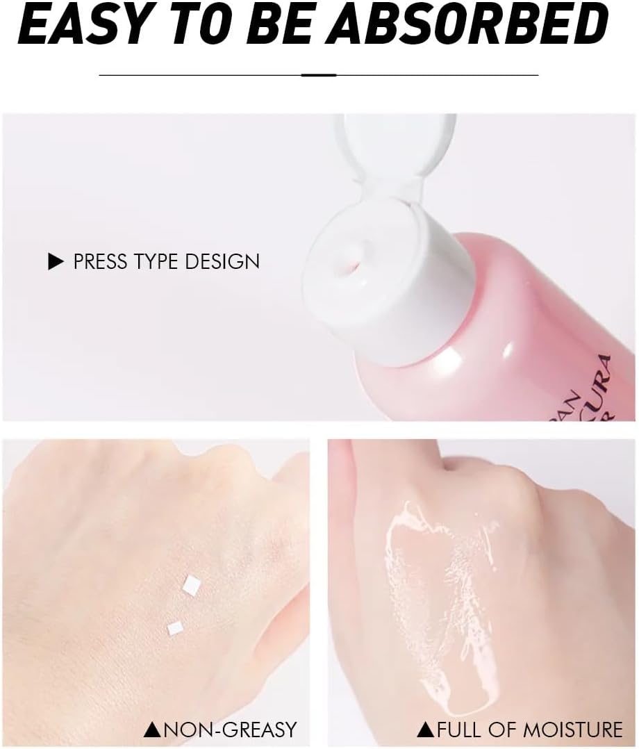 LAIKOU Sakura Facial Toner 100ml with Niacinamide & Hyaluronic Acid – Hydrating Toner for Uneven Looking Skin – Refreshing Face & Neck Toner for Radiant Glow