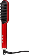 Corded Hair Straightener/Curler Brush with Built-in Comb – Fast Heating, 5 Temp Settings, Anti-Scald Ionic Styling Tool for Frizz-Free Smooth Hair – Salon-Quality Hair Straightening and curling Brush for Women – AU Plug