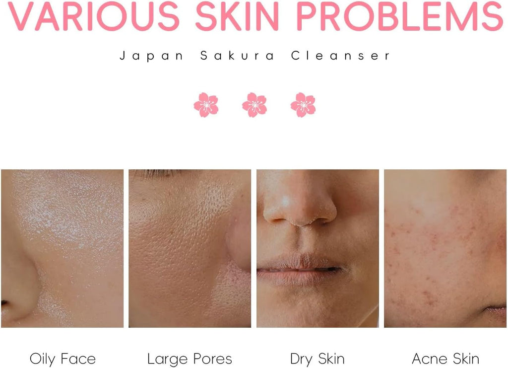 LAIKOU Sakura Foam Face Wash 50g – Gentle Cherry Blossom Facial Cleanser with Niacinamide, Hyaluronic Acid & Vitamin C – Hydrating Foaming Cleanser for Fresh, Smooth & Radiant Looking Skin