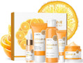 LAIKOU Skin Care Set Vitamin C Women Beauty Gift Sets Skin Care Kit with Cleanser, Toner, Serum, Eye Cream, Face Cream Travel Kit for Women Teen Girls Mom Daughter Birthday TSA-friendly Sizes 5pcs