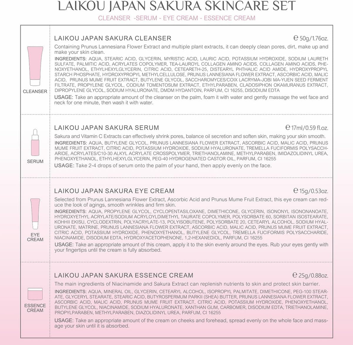 Sakura Skincare Gift Set