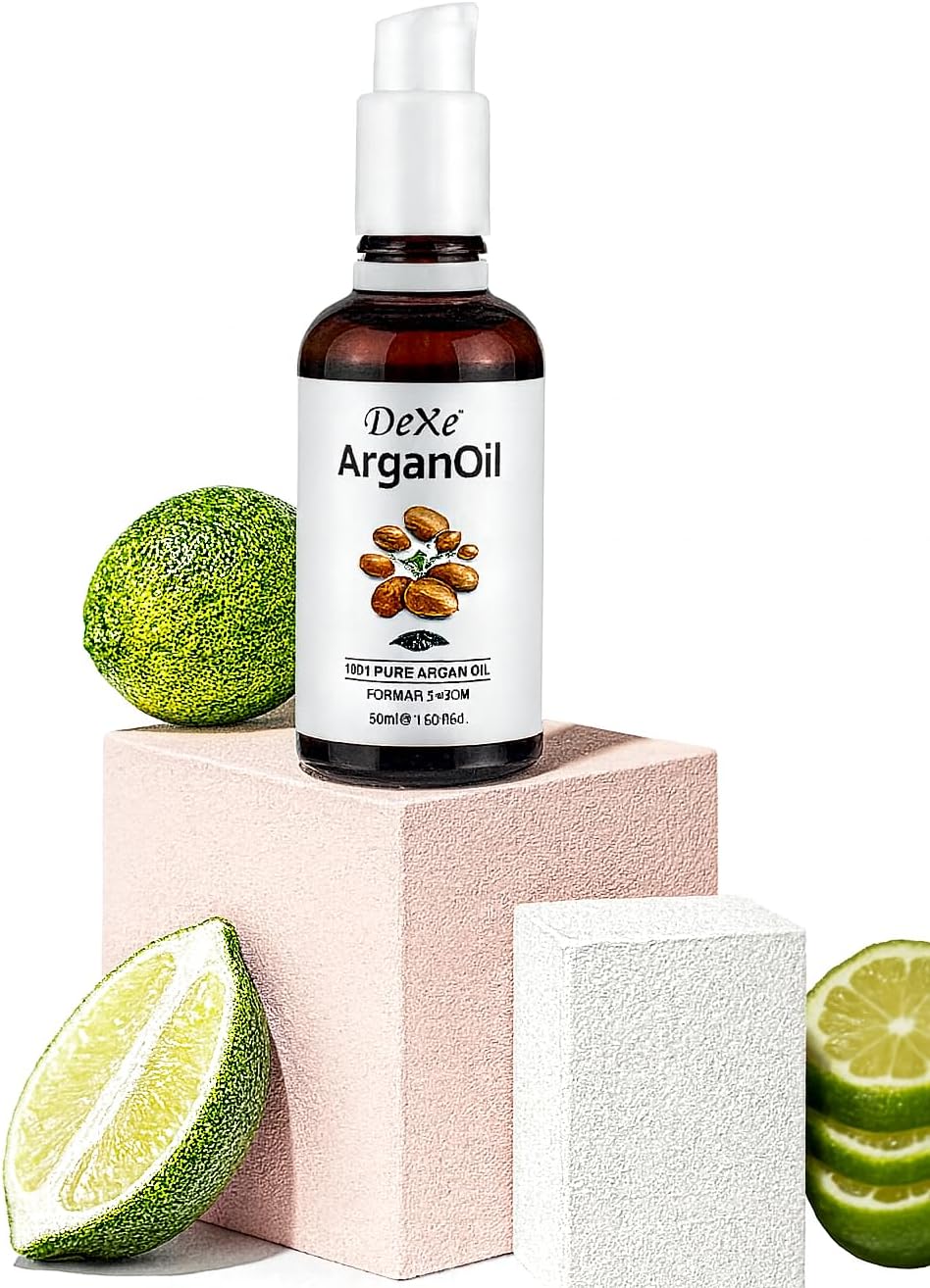 100% Pure Argan Oil 50 ml –For Hair, Skin, Face, Nails & Scalp – Lightweight, Fast Absorbing Nourishing Oil, Frizz Control & Shine Enhancer