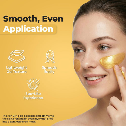 24K Gold Peel off Face Mask 120g – Cleansing Peel Mask for Excess Oil, Blackhead, Deadskin & Surface Buildup – Hydrating Facial Mask for Smooth, Radiant Looking Skin – Suitable for Most Skin Types