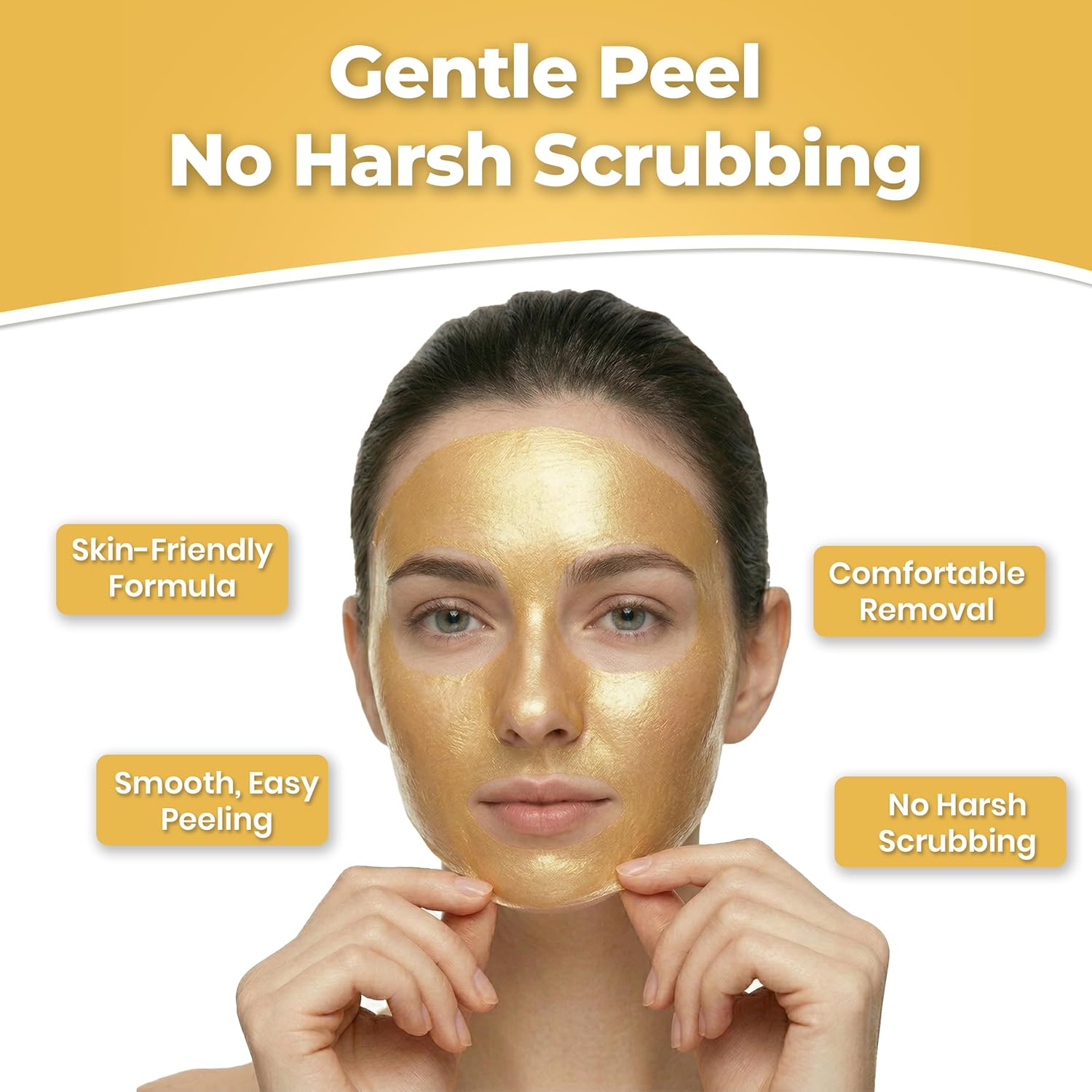 24K Gold Peel off Face Mask 120g – Cleansing Peel Mask for Excess Oil, Blackhead, Deadskin & Surface Buildup – Hydrating Facial Mask for Smooth, Radiant Looking Skin – Suitable for Most Skin Types